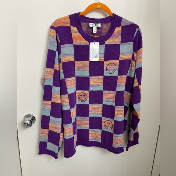 LOGO by Lori Goldstein Sweaters - LOGO x Smiley World pullover sweater